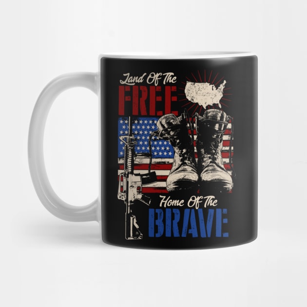 Land Of The Free Home Of The Brave by Mandra